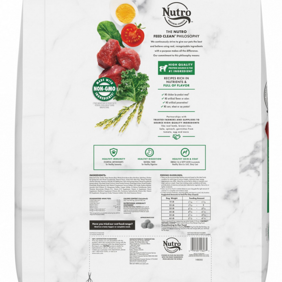 Nutro Wholesome Essentials Adult Pasture-Fed Lamb & Rice Dry Dog Food