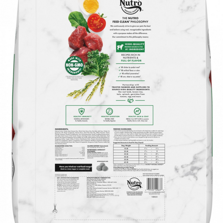 Nutro Wholesome Essentials Healthy Weight Adult Pasture-Fed Lamb & Rice Recipe Dry Dog Food