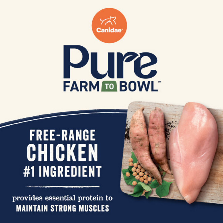 Canidae Pure Farm To Bowl Senior Free-Range Chicken, Sweet Potato & Garbanzo Bean Recipe Dog Food