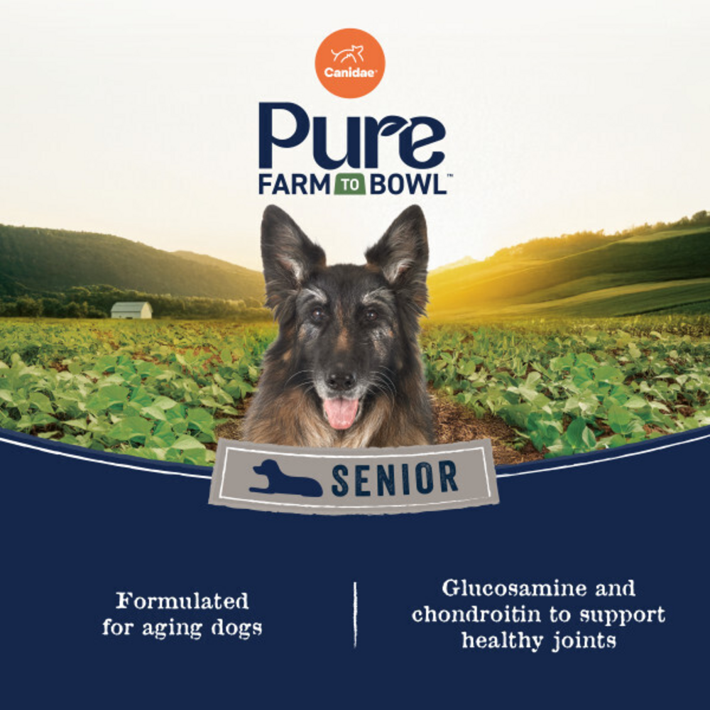 Canidae Pure Farm To Bowl Senior Free-Range Chicken, Sweet Potato & Garbanzo Bean Recipe Dog Food