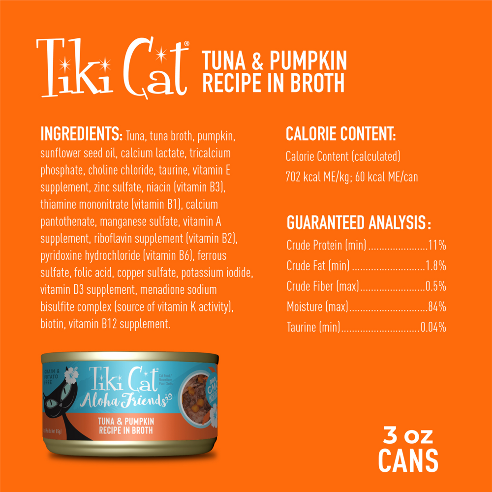 Tiki Cat Friends Grain Free Tuna with Pumpkin Canned Cat Food