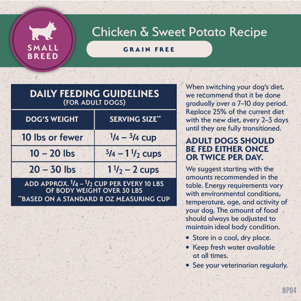 Natural Balance Limited Ingredient Grain Free Dry Dog Food for Small Breeds, Chicken & Sweet Potato Recipe
