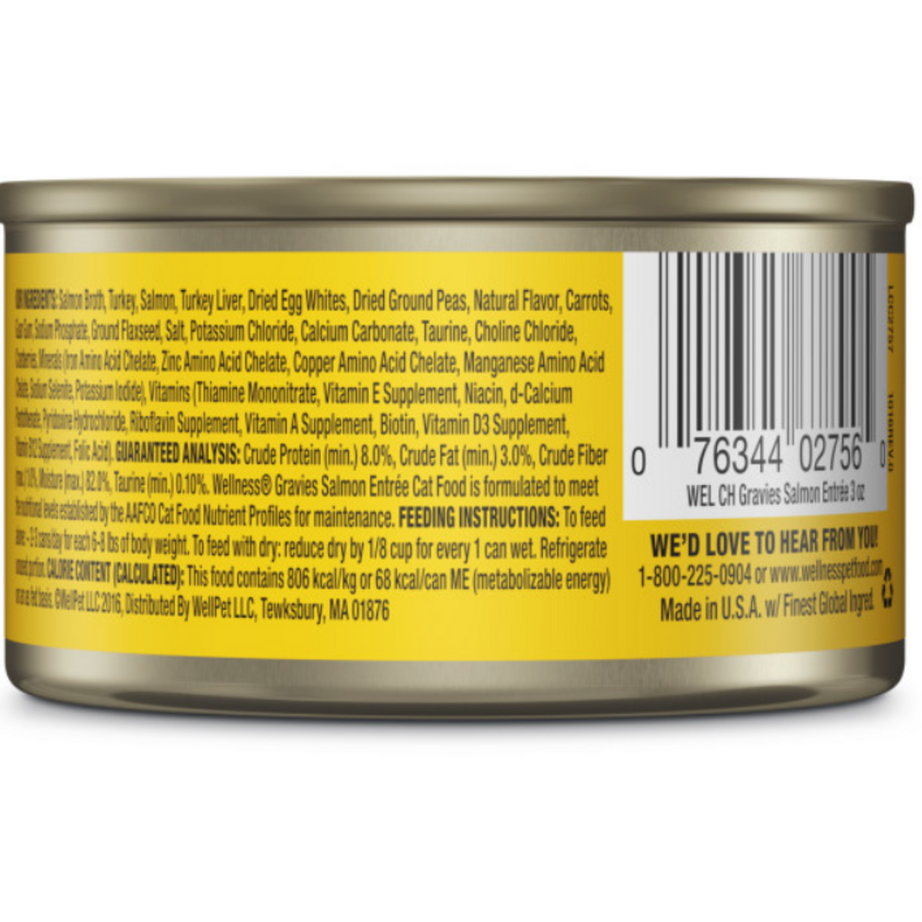Wellness Natural Grain Free Gravies Salmon Dinner Canned Cat Food