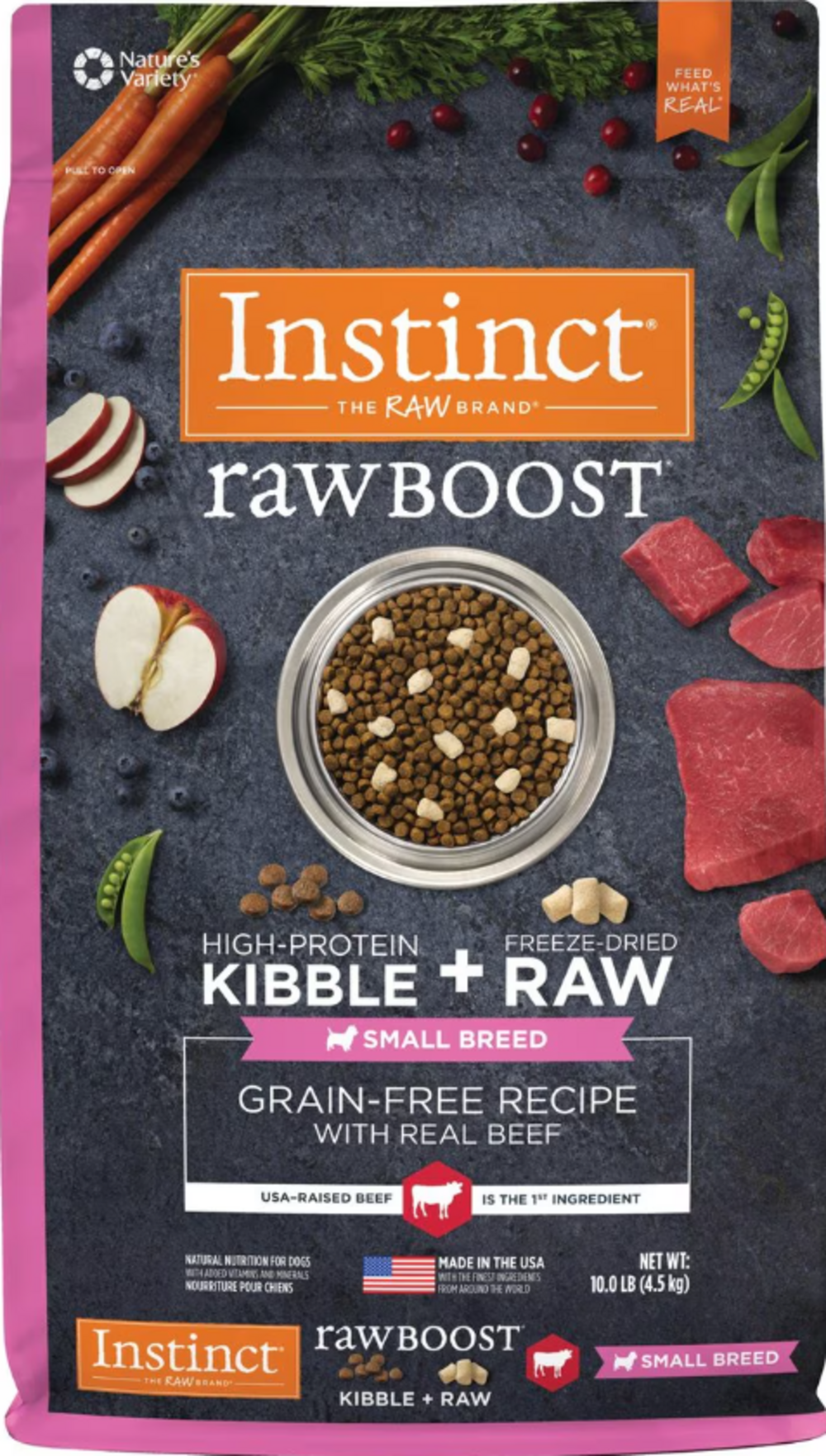 Instinct Grain Free Raw Boost Small Breed Recipe with Real Beef Dry Dog Food