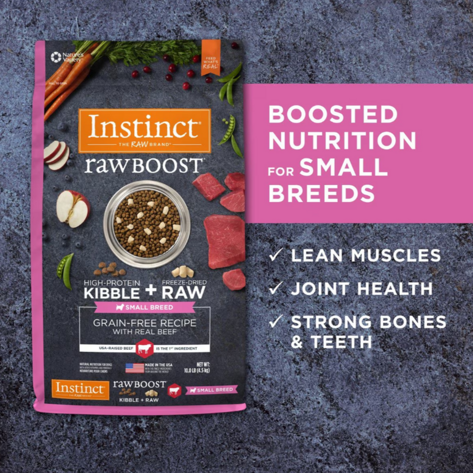 Instinct Grain Free Raw Boost Small Breed Recipe with Real Beef Dry Dog Food