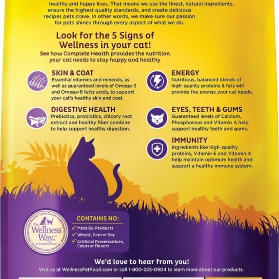 Wellness Complete Health Deboned Chicken & Chicken Meal Grain Free Senior Dry Cat Food