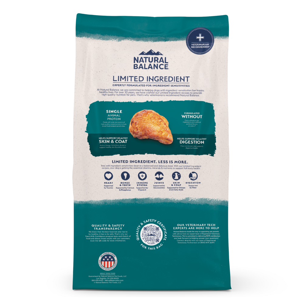 Natural Balance Limited Ingredient Chicken & Brown Rice Recipe Dry Dog Food
