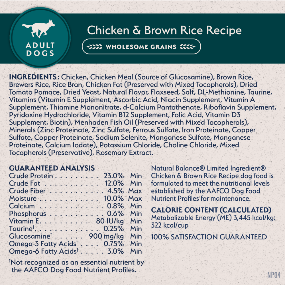 Natural Balance Limited Ingredient Chicken & Brown Rice Recipe Dry Dog Food
