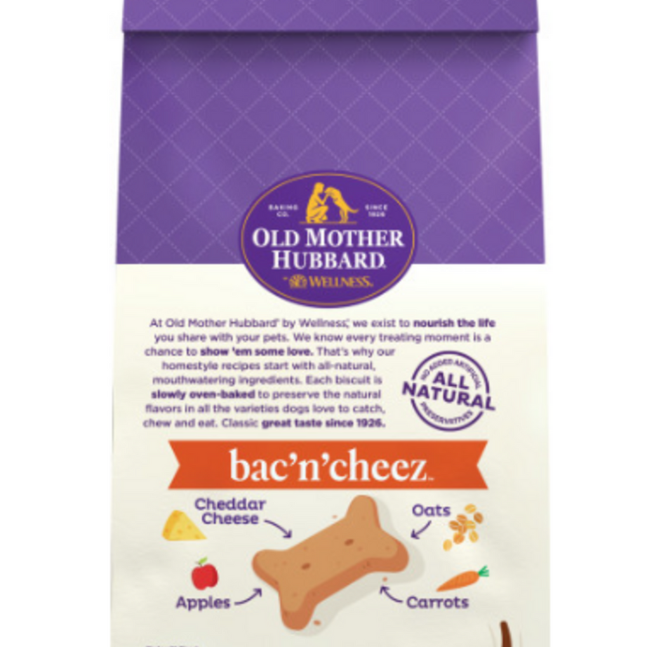 Old Mother Hubbard Crunchy Classic Natural BacNCheez Biscuits Dog Treats