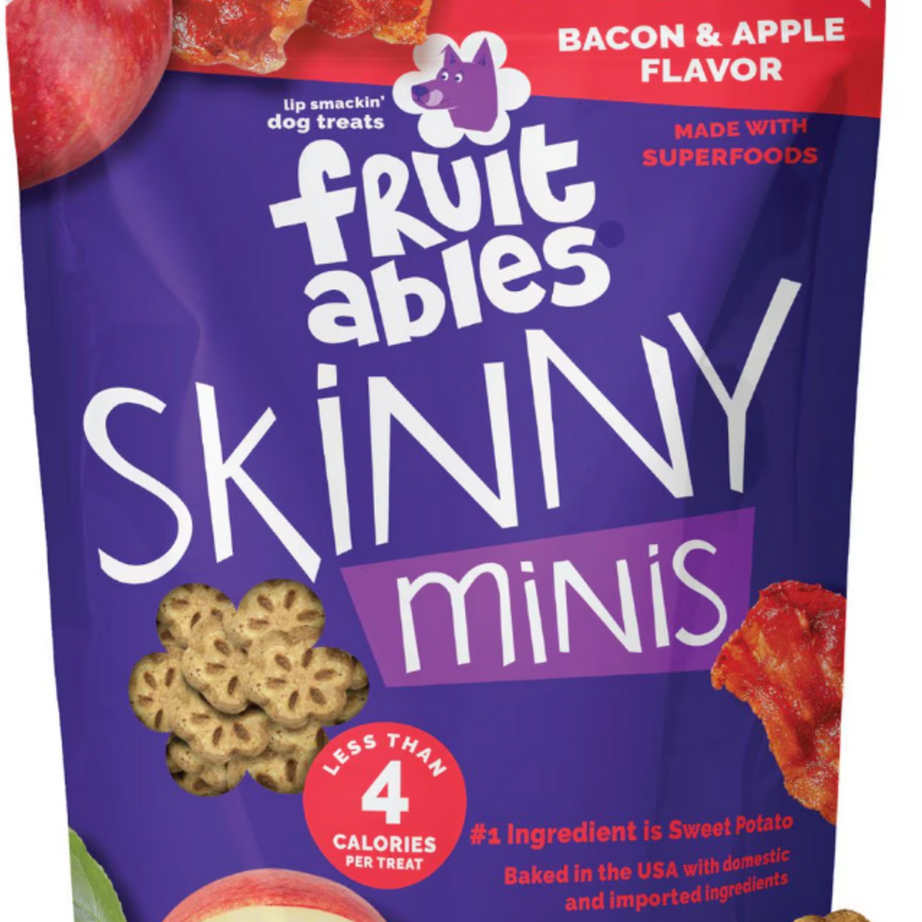 Fruitables Chewy Skinny Minis Apple Bacon Dog Treats