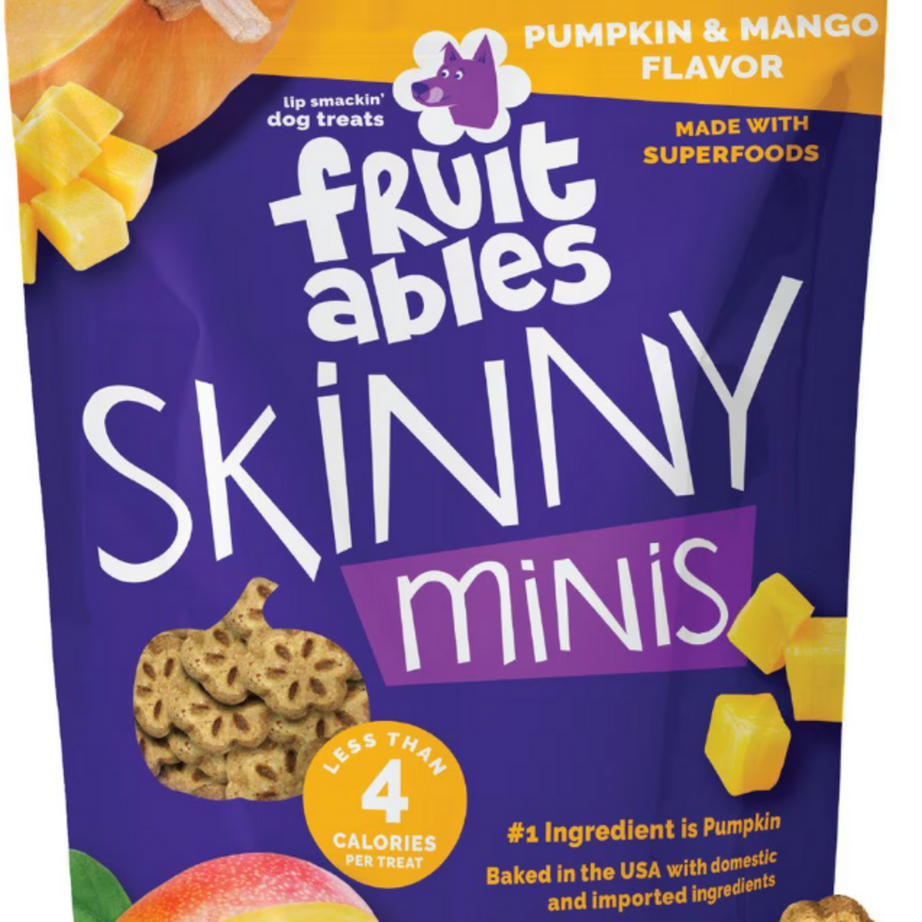 Fruitables Chewy Skinny Minis Pumpkin Mango Flavor Dog Treats