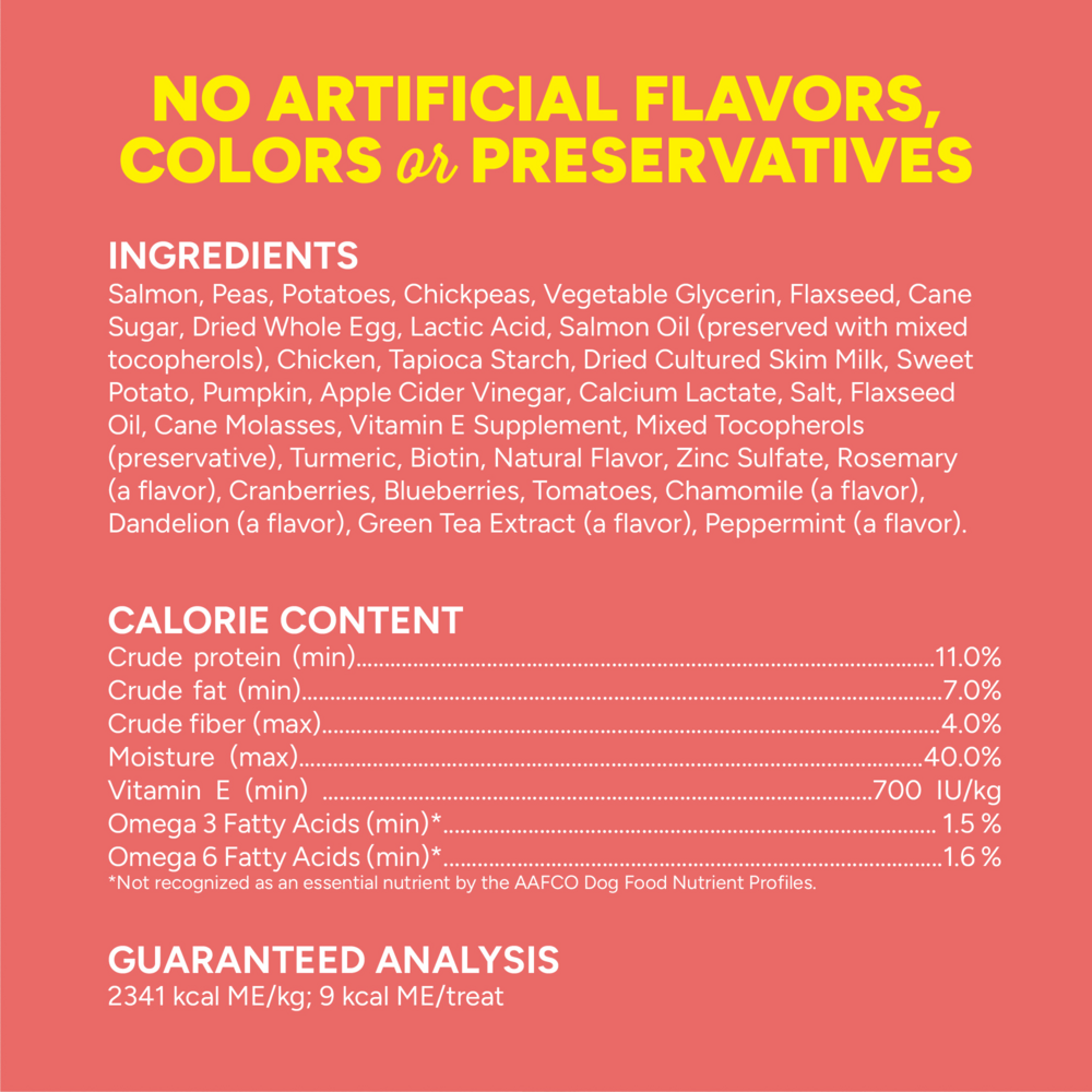 Cloud Star Dynamo Dog Functional Soft Chews Skin and Coat Salmon Dog Treats