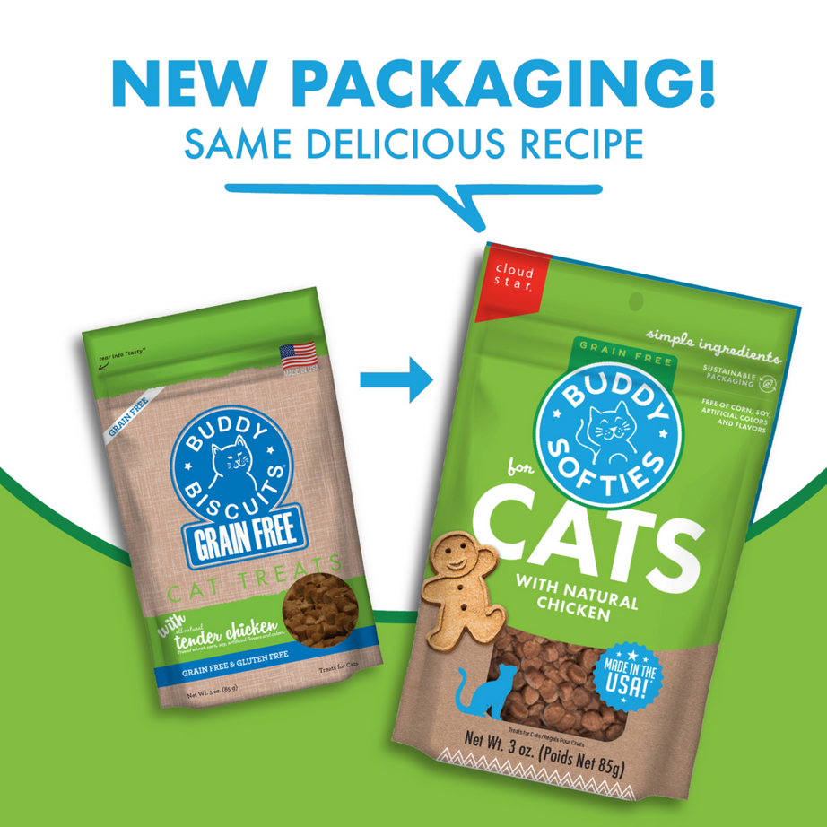 Buddy Biscuits Soft & Chewy Grain Free Chicken Cat Treats