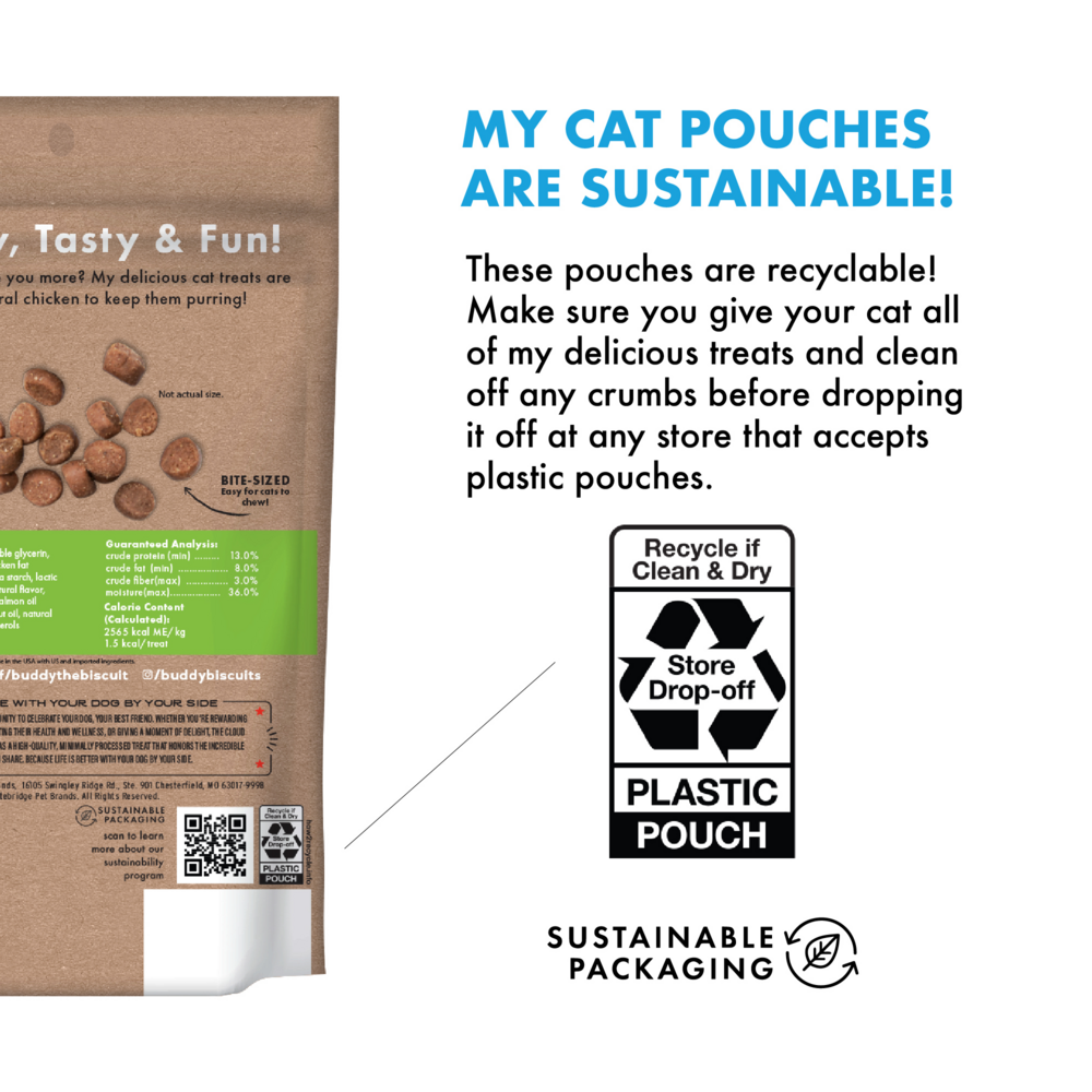 Buddy Biscuits Soft & Chewy Grain Free Chicken Cat Treats