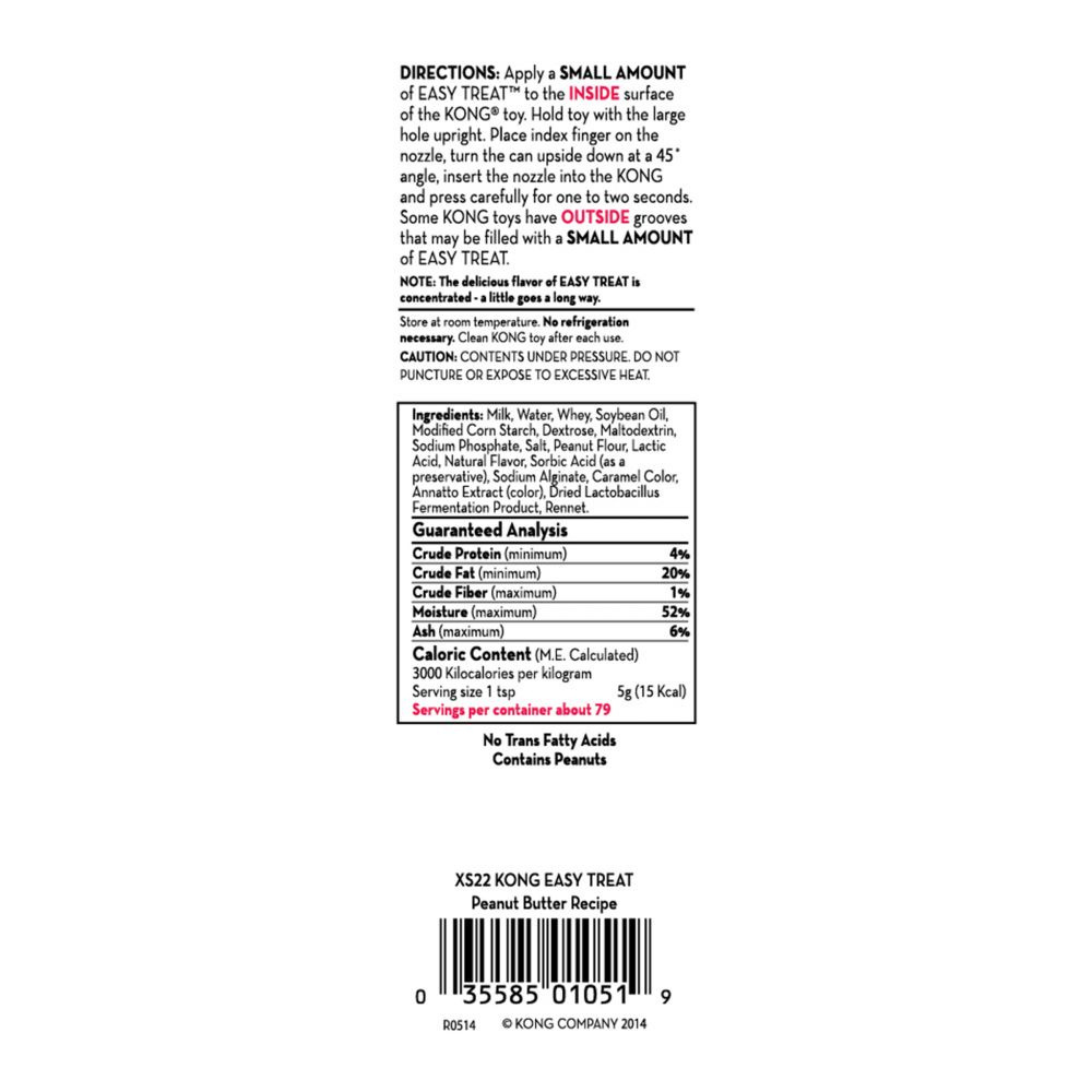 Kong Peanut Butter Easy Treat for Dogs