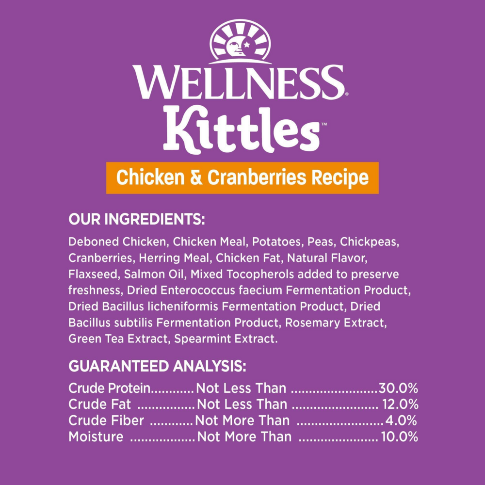 Wellness Kittles Crunchy Chicken & Cranberry Cat Treats