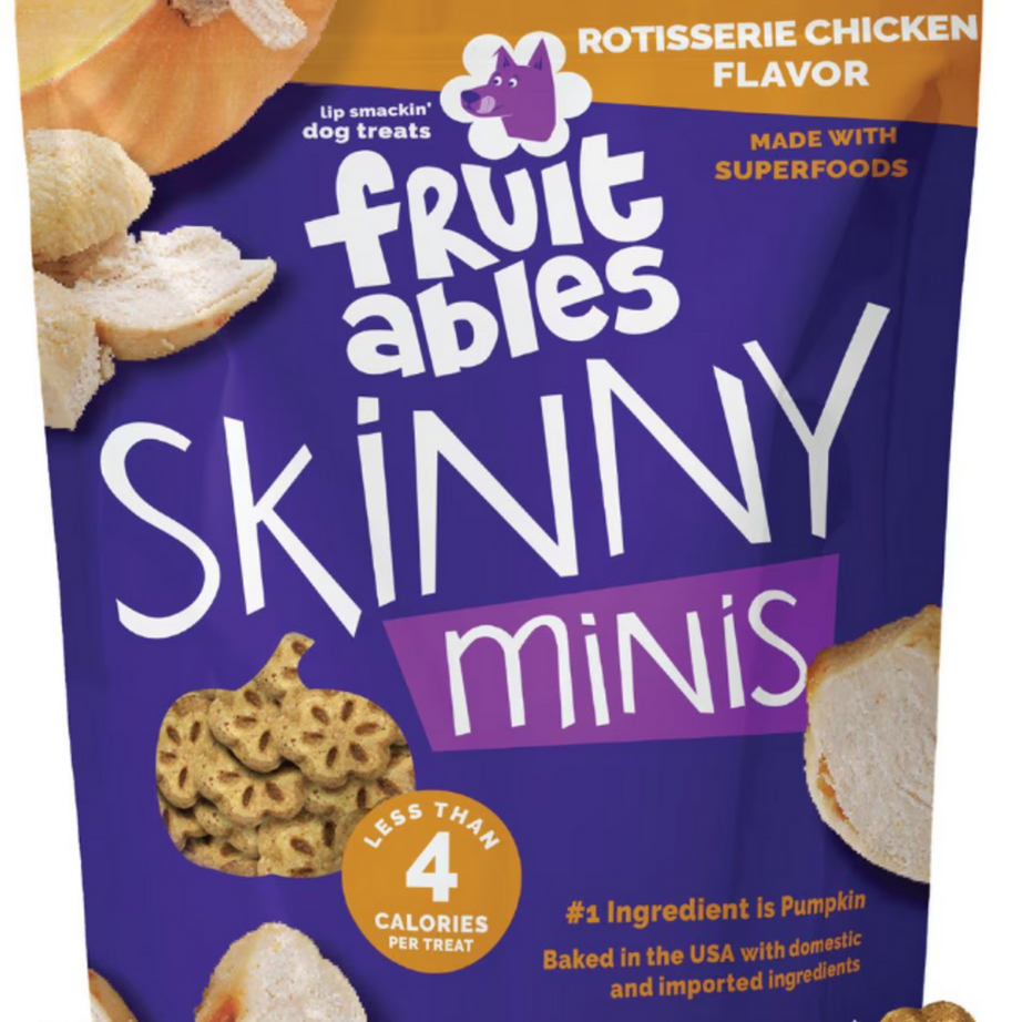 Fruitables Skinny Minis Rotisserie Chicken Flavor Soft & Chewy Dog Treats