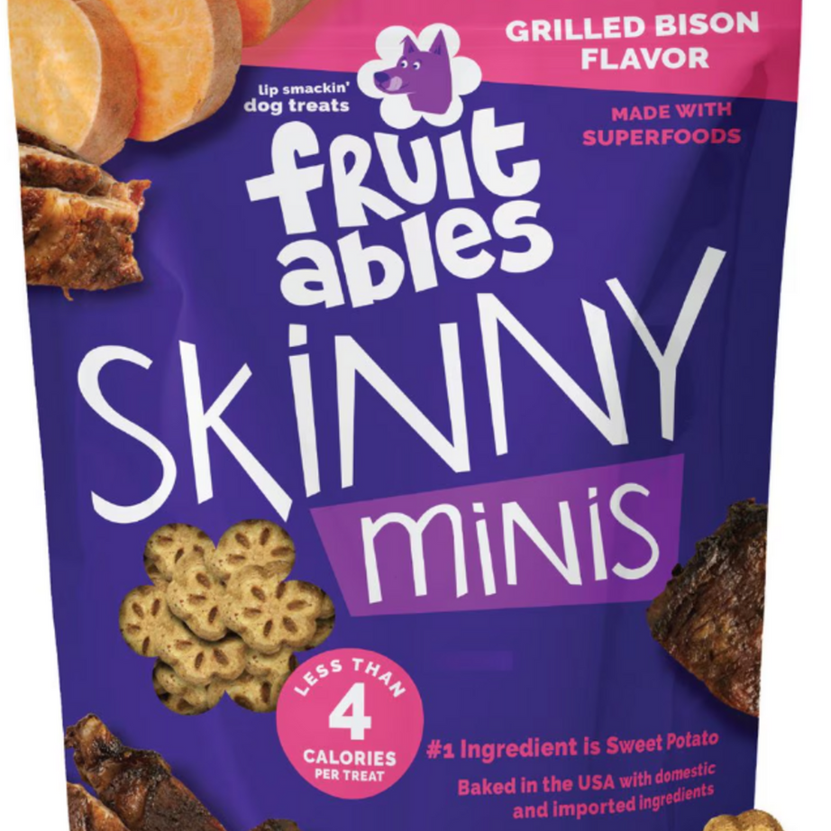 Fruitables Skinny Minis Grilled Bison Flavor Soft & Chewy Dog Treats