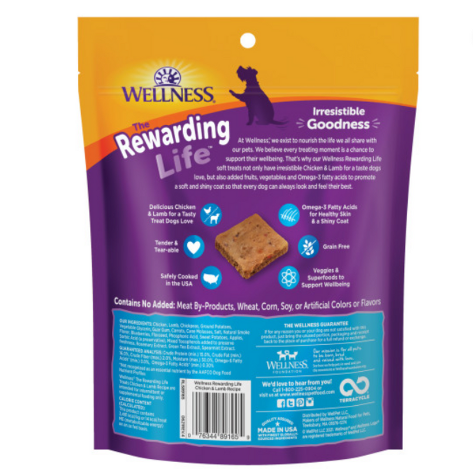 Wellness Natural Grain Free Rewarding Life Chicken & Lamb Dog Treats