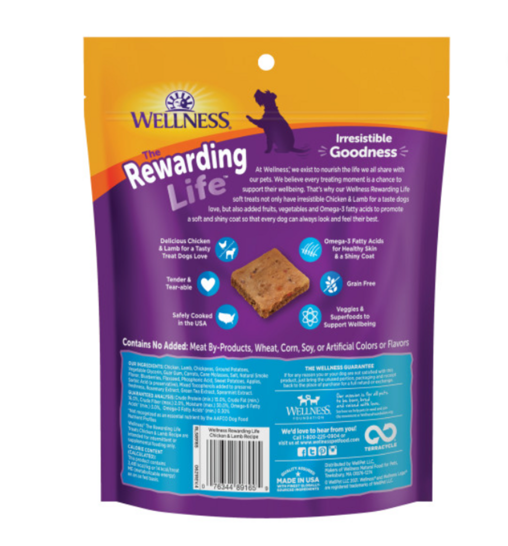 Wellness Natural Grain Free Rewarding Life Chicken & Lamb Dog Treats