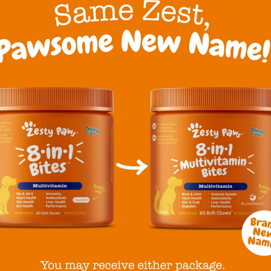 Zesty Paws 8-in 1 Multifunctional Bites Chicken 90ct
