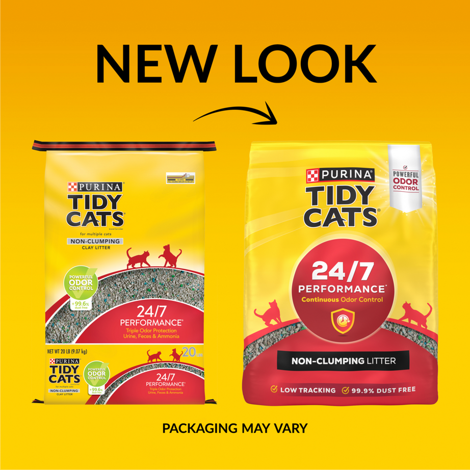 Tidy Cats Non Clumping Cat Litter, 24/7 Performance Multi Cat Litter Odor Control Formula