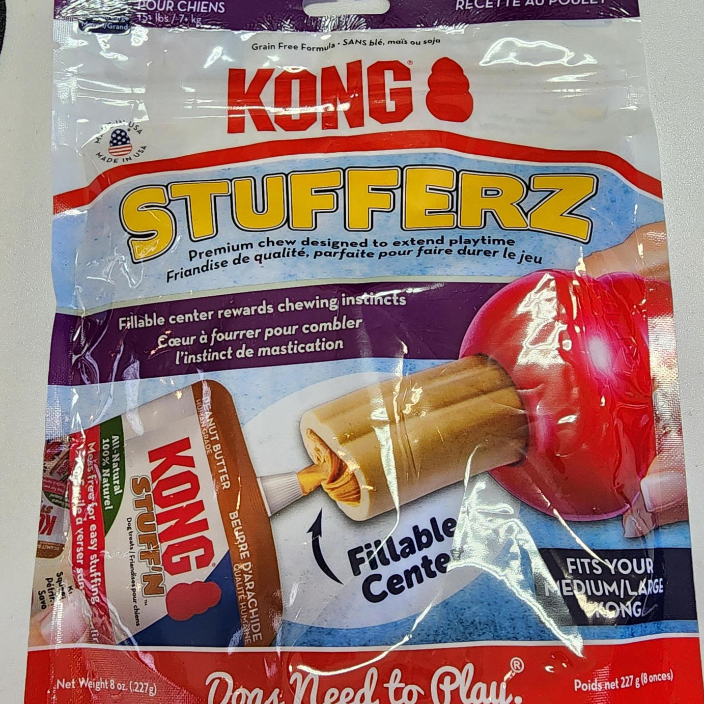 Kong Stufferz Chicken Dog Treat Holder Md/Lg