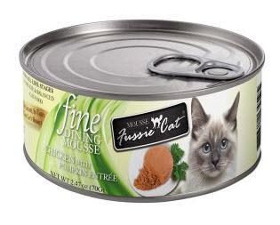 Fussie Cat Fine Dining Mousse Chicken w/ Pumpkin Cat Food, 2.47oz can