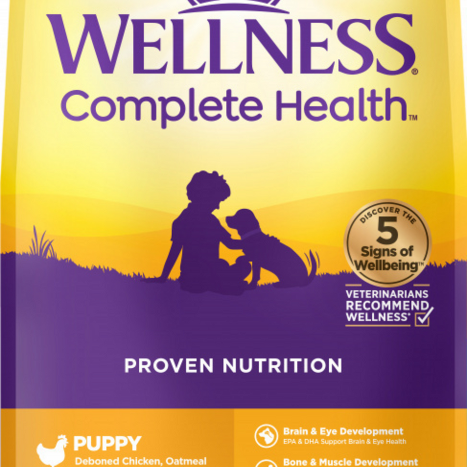 Wellness Complete Health Natural Puppy Chicken, Oatmeal and Salmon Dry Dog Food