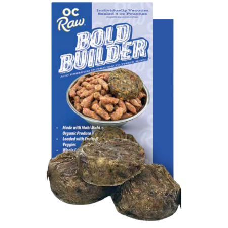 OC Raw Dog Topper Frozen Bold Builder Saphire Mahi Mahi