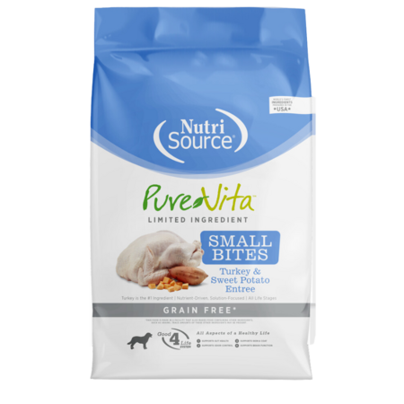 Pure Vita Dog Dry Small Bites GF Turkey & Sweet Potato