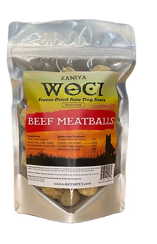 Zaniya Woci Beef Meatballs Dog Treats