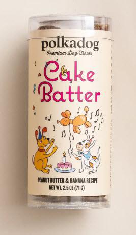 Polkadog: Cake Batter: Mini Tube Peanut Butter & Banana 2.5oz
