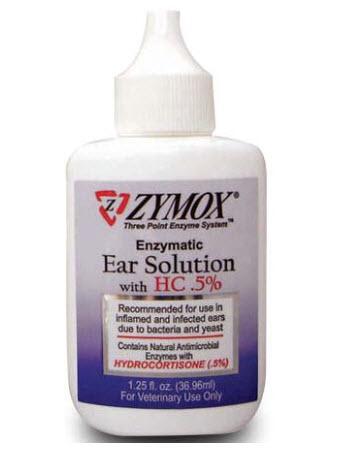 Zymox Ear Solution 1.25 oz Bottle with .5% Hydrocortisone