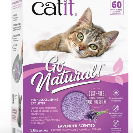 Catit Go Natural! Pea Husk Clumping Cat Litter - Lavender - 14 L box