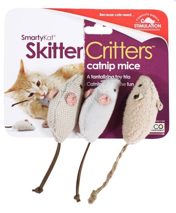 SmartyKat Skitter Critters Mice Catnip Toy