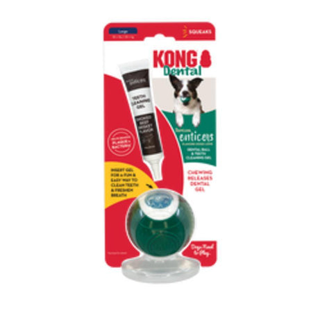 KONG Dental Ball w/Tropiclean Enticer Teeth Cleaning Gel