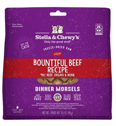 Stella & Chewy's Freeze Dried Bountiful Beef Recipe Dinner Morsels Cat Food