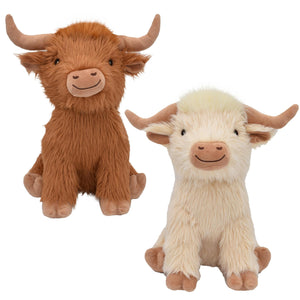 MultiPet Highland Cow Shaggy Plush Dog Toy