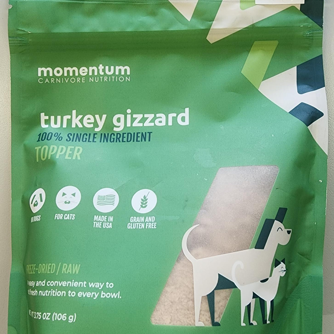 Momentum Dog Food Topper Turkey Gizzard 3.75 oz
