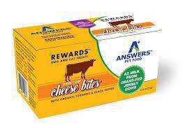 ANSWERS FRZN RAW COW MILK CHEESE TREAT GARLIC
