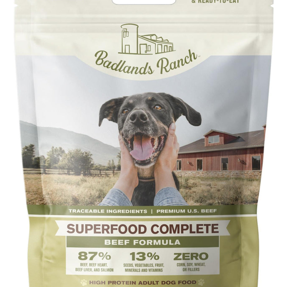 Badlands Ranch Air Dried Superfood Complete Beef Dog 11 oz