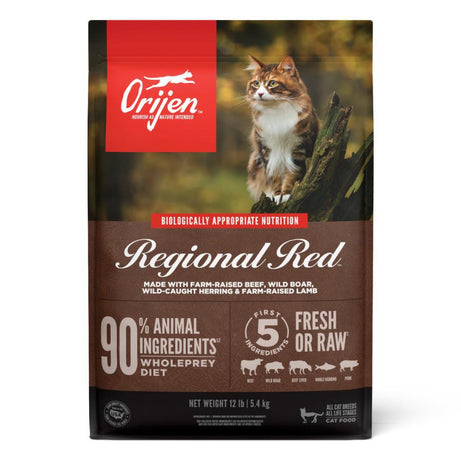 Orijen Regional Red Grain & Poultry Free Fresh or Raw Dry Cat Food