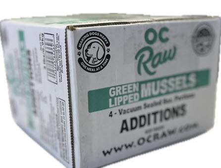 OC Raw Dog Treat Frozen Green Lipped Mussels 2#