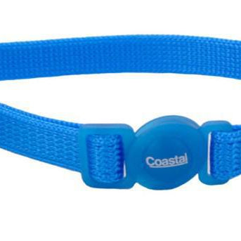 Safe Cat Adjustable Snag-Proof Nylon Breakaway Collar Blue Lagoon 3/8 In X 8-12 in