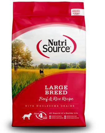 NutriSource Dog Dry Beef & Rice Large Breed 30#