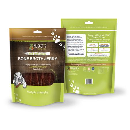 Nugget's Dog Treats Bone Broth Jerky Broth Beef