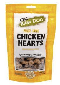 OC RAW DOG FREEZE-DRIED HEARTS CHICKEN 4OZ