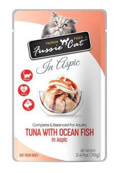 Fussie Cat Premium Tuna w/Ocean Fish in Aspic 2.47oz Pouch