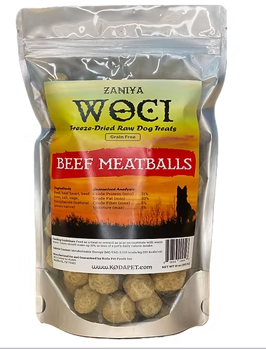 Zaniya Woci Beef Meatballs Dog Treats